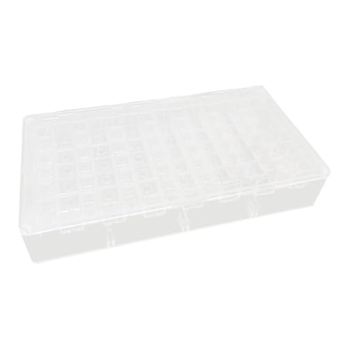 Fenteer 1/64 Model Autorad Aufbewahrungsbox transparent Geschenkidee wasserdichte staubfeste Behälter für Kinder Erwachsene Sammler Hobbyisten, 42 Gitter von Fenteer