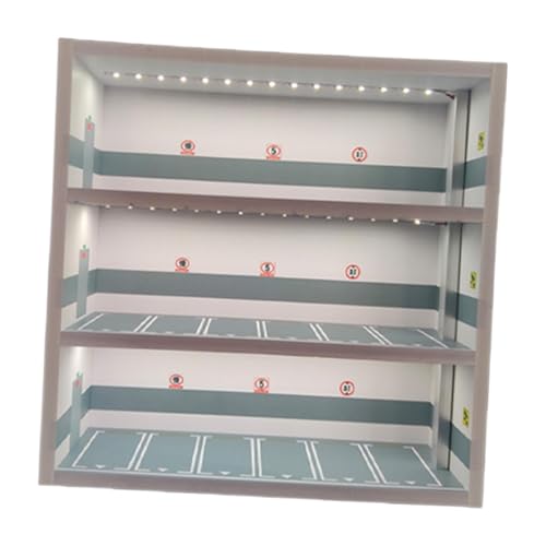 Fenteer 1/64 Modellauto -Display -Hülle Miniatur -Szene Parkplatz Szene Dekorative Mikrolandschaftsdekor -Showcase Organizer Display Box, Grau Fenteer 1/64 Modellauto -Display -Hülle Miniatur -Szene Parkplatz Szene Dekorative Mikrolandschaftsdekor -Showcase Organizer Display Box, Grau von Fenteer