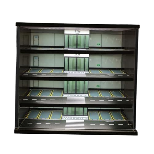 Fenteer 1/64 Parkplatz-Vitrine, Aufbewahrungsbox mit Licht, 5 Ebenen, multifunktionale Dekoration, Geschenk-Displayständer, Druckguss-Autogarage Fenteer 1/64 Parkplatz-Vitrine, Aufbewahrungsbox mit Licht, 5 Ebenen, multifunktionale Dekoration, Geschenk-Displayständer, Druckguss-Autogarage von Fenteer