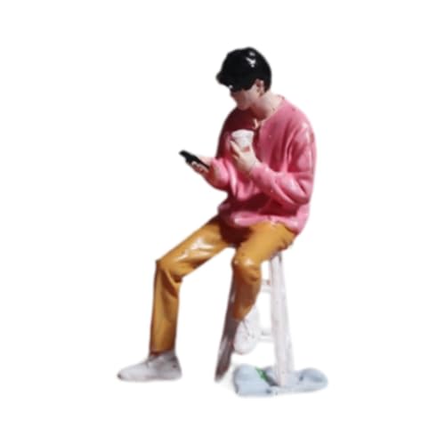 Fenteer 1/64 Skala Figurin Modell Mini Puppenmodell kreative Szene Requisiten Landschaft Dioramengemalte gestrichen, Pink Top Männer Fenteer 1/64 Skala Figurin Modell Mini Puppenmodell kreative Szene Requisiten Landschaft Dioramengemalte gestrichen, Pink Top Männer von Fenteer