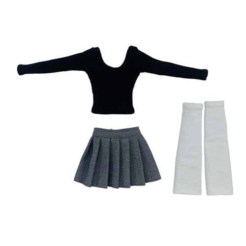 Fenteer 1: 6 Frauen Tube Top Langarm Kostüm handgefertigtes Mode -Top -Ärmel Bralette für 12 '' weibliche Actionfigur Accessoire, Schwarz von Fenteer