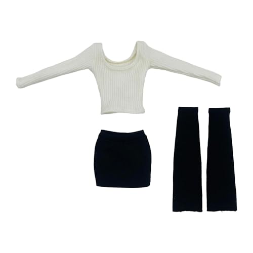 Fenteer 1: 6 Frauen Tube Top Langarm Kostüm handgefertigtes Mode -Top -Ärmel Bralette für 12 '' weibliche Actionfigur Accessoire, Weiß von Fenteer