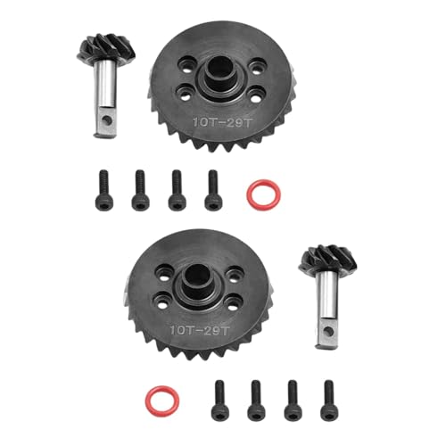 Fenteer 1:10 RC-Car-Stahldifferentialgetriebe, ferngesteuertes Fahrzeugzubehör, DIY-Ersatz, professionelle Ersatzteile, Ritzel, 2 Differentialgetriebe von Fenteer