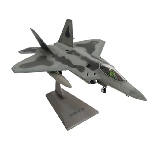 Fenteer 1:100 F22 Flugzeugmodell, Kampfflugzeugmodell, Souvenir, Sammlerflugzeugspielzeug mit Ausstellungsbasis für Café, Regal, Bar, Büro, Schlafzimmer von Fenteer