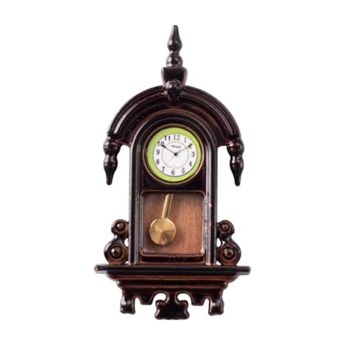 Fenteer 1:12 Dollhouse Miniatur Römische Uhr Puppenzubehör Dekoration Foto Requisiten Römische Uhr für Geschenkeinrichtungen Mikrolandschaft, Kirchturm von Fenteer