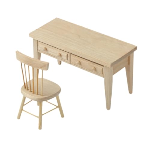 Fenteer 1:12 Holzpuppenhaus Möbelstuhl Set Kinder Spielen Spielzeughandwerkslebenszene kreative Täuschung Spielen Requisiten Möbelspielzeug Spielzeug von Fenteer