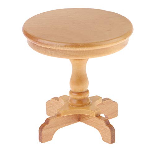 Fenteer 1:12 Puppenhaus Mini Möbel aus Holz - Stuhl/Tisch / / Hocker/Beistelltisch/Standuhr/Holzsessel/Kasten Modell, runden Tisch -1 Fenteer 1:12 Puppenhaus Mini Möbel aus Holz - Stuhl/Tisch / / Hocker/Beistelltisch/Standuhr/Holzsessel/Kasten Modell, runden Tisch -1 von Fenteer