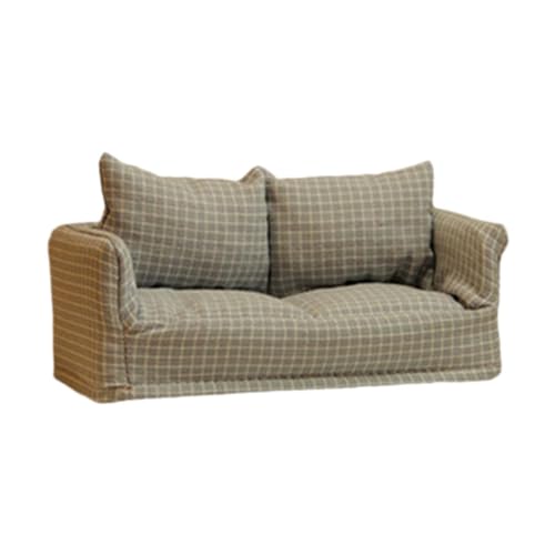 Fenteer 1:12 Puppenhausmöbel Sofa Möbel Spielzeug Ornamente Simulation Geburtstagsgeschenk vor, Spielen Spielzeug Mini Couch für Badezimmerdekoration, Blau Fenteer 1:12 Puppenhausmöbel Sofa Möbel Spielzeug Ornamente Simulation Geburtstagsgeschenk vor, Spielen Spielzeug Mini Couch für Badezimmerdekoration, Blau von Fenteer