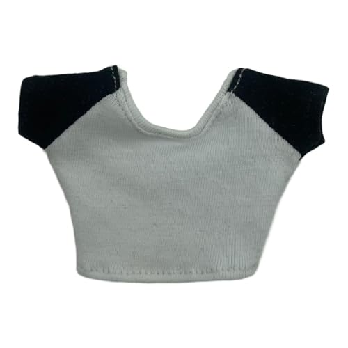 Fenteer 1:6 Kurzärmeliges T Shirt, Miniatur Puppenkleidung Handgefertigt für 12 Zoll Puppenmodell Zum Anziehen, Schwarz Fenteer 1:6 Kurzärmeliges T Shirt, Miniatur Puppenkleidung Handgefertigt für 12 Zoll Puppenmodell Zum Anziehen, Schwarz von Fenteer
