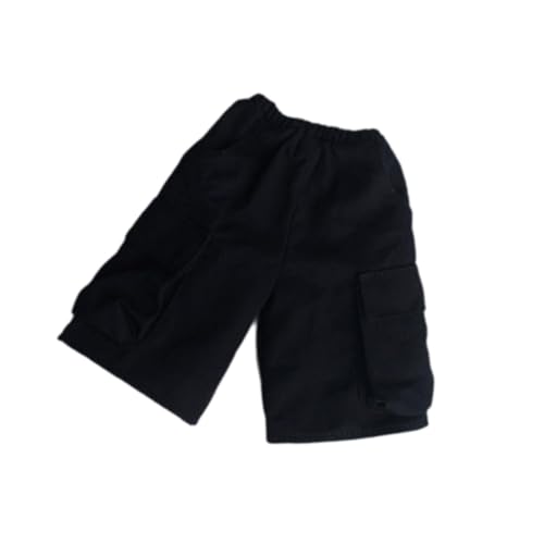 Fenteer 1:6 Männliche Puppe Cargo Shorts Outfit Stilvolle handgemachte tragbare Mini-Actionfigur Kleidung Miniaturkleidung für 12'' männliche Puppe, Schwarz von Fenteer