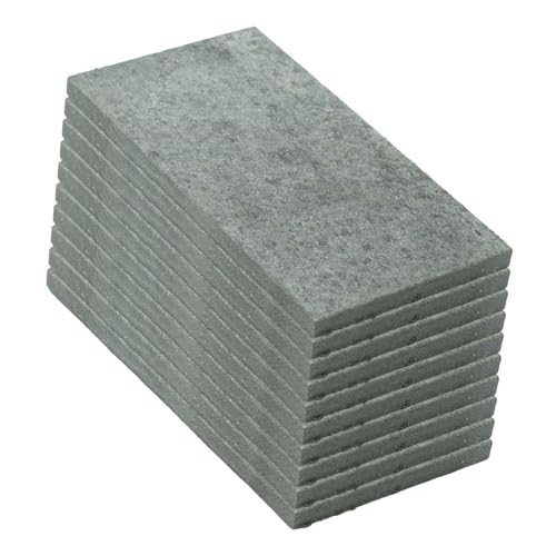 Fenteer 10 Stück Zementziegel-Modellhausbau, Kunsthandwerk, Schnitzerei, Landschaftsbau, Bodenbrett, Hausmodellbrett, 6x12cm von Fenteer