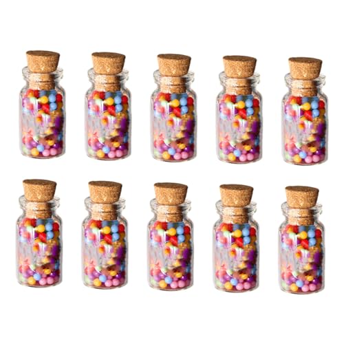 Fenteer 10 x 1:12 Puppenhaus-Miniatur-Glasgefäße mit aufklappbarem Deckel für Süßigkeiten, Modell, Küchenzubehör, Puppenhaus-DIY-Ornamente, Macaron von Fenteer