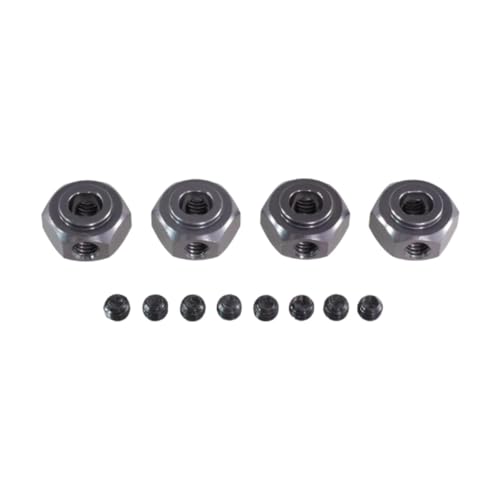 Fenteer 12mm Radnaben-Sechskantadapter, Aluminiumlegierung, DIY-Zubehör, RC-Auto-Ersatzteil-Upgrade für 1/10 10208 1/12 H12Y H12Y+ RC-Autofahrzeuge, Titanfarbe von Fenteer