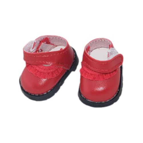 Fenteer 17 cm Puppenschuhe, Puppenzubehör, bezaubernd, handgefertigt, Mädchen-Puppen-Outfits, DIY-Puppenspielzeug zum Herstellen von Puppenspielzeug, Rot Fenteer 17 cm Puppenschuhe, Puppenzubehör, bezaubernd, handgefertigt, Mädchen-Puppen-Outfits, DIY-Puppenspielzeug zum Herstellen von Puppenspielzeug, Rot von Fenteer
