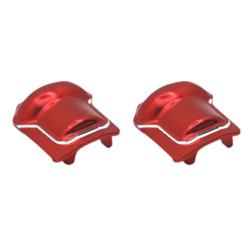 Fenteer 2 Stücke 1:10 RC Vordere Hintere Brücke Achse Hintere Abdeckungen Heavy Duty ACCS Ersetzen Teile DIY Ersatzteile für R1001 R1002 Crawler RC Auto, Rot von Fenteer