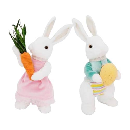 Fenteer 2 stück Ostern Bunny Dekoration Plüsch Spielzeug Desktop Ornamente Ostern Decor Niedliche Dekorative Figuren für Schreibtisch Büro Urlaub, Style A Fenteer 2 stück Ostern Bunny Dekoration Plüsch Spielzeug Desktop Ornamente Ostern Decor Niedliche Dekorative Figuren für Schreibtisch Büro Urlaub, Style A von Fenteer