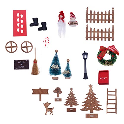 Fenteer 25 X Puppenhaus Weihnachtsdekoration Im Freien, Heimwerker Szene, Modell Weihnachtsdekoration von Fenteer