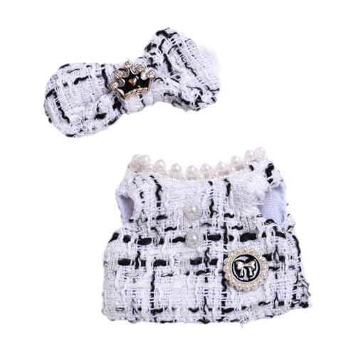 Fenteer 2X Modepuppenkleid und Schleifenhaarnadel, Miniatur-Kleidungszubehör-Outfits für 15–17 cm große Puppen, Kindergeschenke, Weiß Fenteer 2X Modepuppenkleid und Schleifenhaarnadel, Miniatur-Kleidungszubehör-Outfits für 15–17 cm große Puppen, Kindergeschenke, Weiß von Fenteer