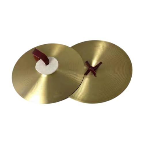 Fenteer 2pcs Crash Becken traditionelle Percussion Handbecken Legierung Musikinstrument für Bühnenshow -Profis Performance Party, 16 Inch Fenteer 2pcs Crash Becken traditionelle Percussion Handbecken Legierung Musikinstrument für Bühnenshow -Profis Performance Party, 16 Inch von Fenteer