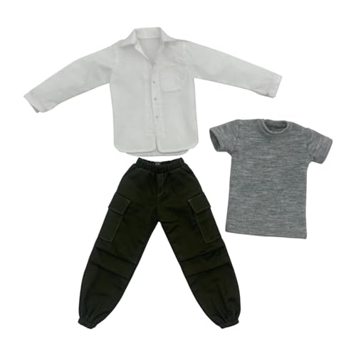 Fenteer 3 x 1/6 männliche Kleidung, Anzug, Puppenkleidung, Kinder, Geschenke, Dekoration, Anzieh-Outfit, Kostüm für 12-Zoll-Actionfiguren, Weiß Fenteer 3 x 1/6 männliche Kleidung, Anzug, Puppenkleidung, Kinder, Geschenke, Dekoration, Anzieh-Outfit, Kostüm für 12-Zoll-Actionfiguren, Weiß von Fenteer