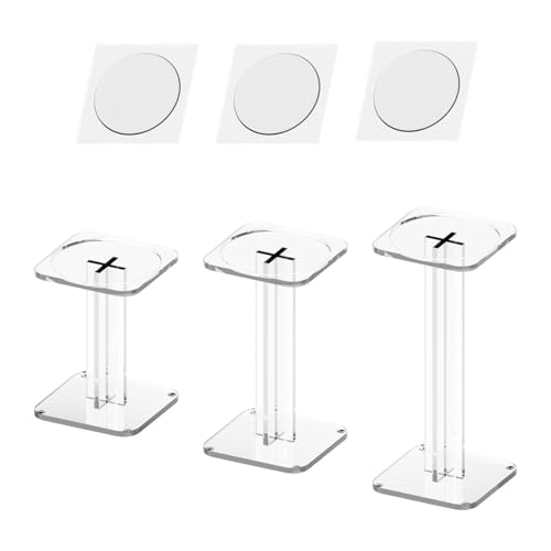 Fenteer 3X Acryl Riser Displayständer Fliegende Miniaturen Regaltische Flüge Rackhalter für kleine Puppen Brettspielspieler, Klar von Fenteer