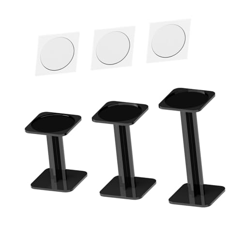 Fenteer 3X Acryl Riser Displayständer Fliegende Miniaturen Regaltische Flüge Rackhalter für kleine Puppen Brettspielspieler, Schwarz von Fenteer