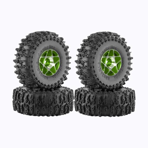 Fenteer 4 Stück 1/18 1/24 RC Reifen Reifen 63 Mm Durchmesser Guter Grip Ersatzrad Reifen Set für SCX24 Fcx24 Modell RC Car DIY, Grün Fenteer 4 Stück 1/18 1/24 RC Reifen Reifen 63 Mm Durchmesser Guter Grip Ersatzrad Reifen Set für SCX24 Fcx24 Modell RC Car DIY, Grün von Fenteer