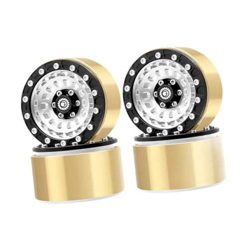 Fenteer 4 Stück 1,9 Zoll Beadlock-Felgenersatz aus Metall, 12 mm Sechskant, für SCX10 TRX4 90046, professionelles, Robustes Upgrade, zu installieren, Silbrig Fenteer 4 Stück 1,9 Zoll Beadlock-Felgenersatz aus Metall, 12 mm Sechskant, für SCX10 TRX4 90046, professionelles, Robustes Upgrade, zu installieren, Silbrig von Fenteer