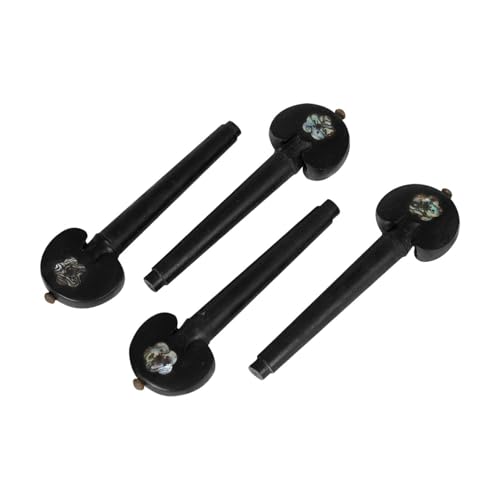 Fenteer 4-teiliges Cello-Stimmwirbel-Set, handgefertigtes professionelles Violin-Zubehör, Geschnitzte Wirbel für Cellos, Cello-Saitenversteller Fenteer 4-teiliges Cello-Stimmwirbel-Set, handgefertigtes professionelles Violin-Zubehör, Geschnitzte Wirbel für Cellos, Cello-Saitenversteller von Fenteer