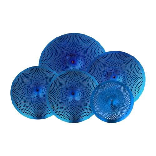 Fenteer 5 Stück Low Volumen Cymbal Pack für DrMMer Übung Anfänger Geschenk 14 "Hi Hut 16" Crash 18 '"Rash 20" Fahrt für Schlafzimmer, Blau Fenteer 5 Stück Low Volumen Cymbal Pack für DrMMer Übung Anfänger Geschenk 14 "Hi Hut 16" Crash 18 '"Rash 20" Fahrt für Schlafzimmer, Blau von Fenteer