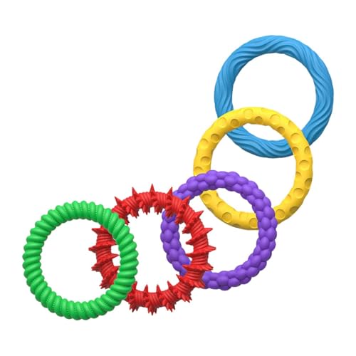 Fenteer 5 Stücke sensorische Armbänder für Kinder, sensorische Spielzeuge weiche Neuheit Stille Spielzeuge Sensorische Ringe für Studenten Preis, Verpackt von Fenteer