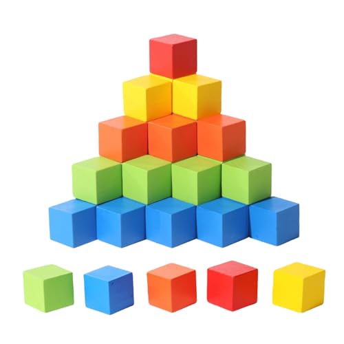 Fenteer 50 Stück Holzblöcke, Mathe-Sortierspielzeug, Puzzle, Lernen, Mini-Zählspiel, kleine Würfel, BAU- und Stapelblöcke für Babyparty, Bunt, M Fenteer 50 Stück Holzblöcke, Mathe-Sortierspielzeug, Puzzle, Lernen, Mini-Zählspiel, kleine Würfel, BAU- und Stapelblöcke für Babyparty, Bunt, M von Fenteer