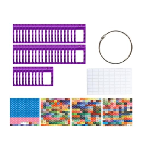 Fenteer 50 Stücke Strassstation Storage Beutel kleine Perlen Organizer Mehrzweckverpackungstasche klare Fensterbehälter Selbstdichtbeutel, Lila von Fenteer