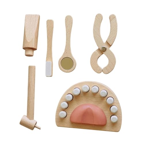 Fenteer 6-teiliges Zahnarztspielzeug für, frühpädagogisches Spielset, Simulation, Rollenspiel, Arztkoffer aus für ab 3 Jahren, Geschenk Fenteer 6-teiliges Zahnarztspielzeug für, frühpädagogisches Spielset, Simulation, Rollenspiel, Arztkoffer aus für ab 3 Jahren, Geschenk von Fenteer