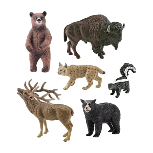 Fenteer 6-teiliges realistisches Tierfiguren-Spielzeug, Wildtier-Tiermodell, Desktop-Dekoration, Sammlungen, Dschungeltier-Set für Kinder, Style A Fenteer 6-teiliges realistisches Tierfiguren-Spielzeug, Wildtier-Tiermodell, Desktop-Dekoration, Sammlungen, Dschungeltier-Set für Kinder, Style A von Fenteer