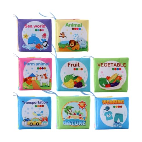 Fenteer 8 Stücke Stoffbuch Spielzeug Säuglingsspielzeug Spracherkennung Knertuchbücher Neugeborenen Sensorisches Spielzeug für 6 bis 12 Monate alte, 11x11cm Fenteer 8 Stücke Stoffbuch Spielzeug Säuglingsspielzeug Spracherkennung Knertuchbücher Neugeborenen Sensorisches Spielzeug für 6 bis 12 Monate alte, 11x11cm von Fenteer