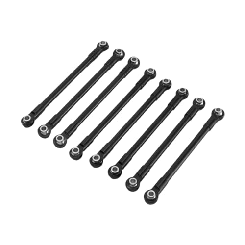 Fenteer 8X RC-Auto-Chassis-Verbindungsstange, DIY-Reparatur, ersetzt leichtes Hochleistungs-RC-Modellauto-Zubehör aus Metall für 1:12 H12Y H12P, Schwarz von Fenteer