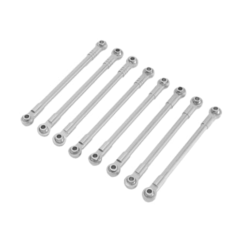 Fenteer 8X RC-Auto-Chassis-Verbindungsstange, DIY-Reparatur, ersetzt leichtes Hochleistungs-RC-Modellauto-Zubehör aus Metall für 1:12 H12Y H12P, Silber von Fenteer