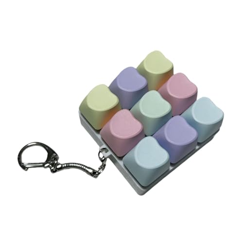 Fenteer 9-Tasten-Fidget-Spielzeug, mechanisches Schlüsselbund-Keypad, multifunktionales Dekompressionsknopf-Finger-Spielzeug, Regenbogen Fenteer 9-Tasten-Fidget-Spielzeug, mechanisches Schlüsselbund-Keypad, multifunktionales Dekompressionsknopf-Finger-Spielzeug, Regenbogen von Fenteer