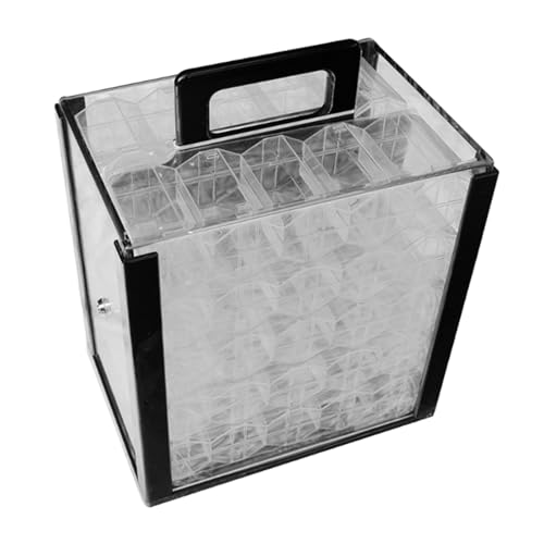 Fenteer Acryl-Chip-Etui, Behälter-Organizer, 1000 Chips Kapazität, Chip-Träger, Tragetasche für kommerzielle Aktivitäten, Casual Game Night, mit 40-mm-gehäusen Fenteer Acryl-Chip-Etui, Behälter-Organizer, 1000 Chips Kapazität, Chip-Träger, Tragetasche für kommerzielle Aktivitäten, Casual Game Night, mit 40-mm-gehäusen von Fenteer