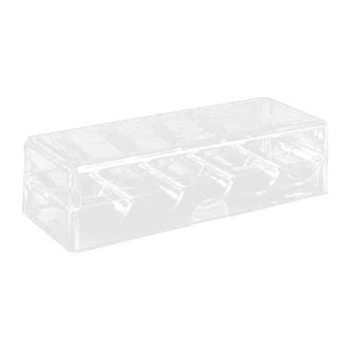 Fenteer Acryl -Chips -Tablett - 5 Grids Mehrzweck -Veranstalter mit Cover hält 100 Chip -Tablett für Partyspiele von Fenteer