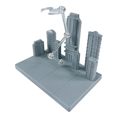 Fenteer Actionfiguren-Displayständer mit Stadthintergrund mit Adaptern, leicht, multifunktional, für -Zubehör, Grau 14.5x9.5x11cm Fenteer Actionfiguren-Displayständer mit Stadthintergrund mit Adaptern, leicht, multifunktional, für -Zubehör, Grau 14.5x9.5x11cm von Fenteer