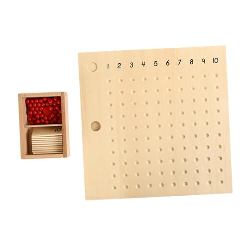 Fenteer Addition Subtraction Math Board, tragbares Lernen kompaktes Tischspiel, Holzmathematikmanipulative für Kinder im Vorschulklassenzimmer, Rot von Fenteer