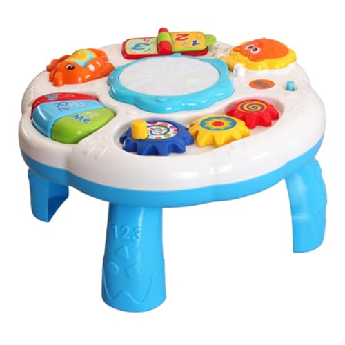 Fenteer -Aktivitätstisch, Musik-Spielcenter, Vorschullernen, pädagogisches Spielzeug, für Jungen und Mädchen im Alter von 1 2 3 4 Jahren, Weiß von Fenteer