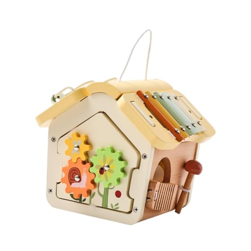 Fenteer Aktivitätswürfel aus Holz, Babyspielzeug, Holzhausspielzeug, 5 in 1 für 12+ Monate, für Jungen und Mädchen im Alter von, Gelb Fenteer Aktivitätswürfel aus Holz, Babyspielzeug, Holzhausspielzeug, 5 in 1 für 12+ Monate, für Jungen und Mädchen im Alter von, Gelb von Fenteer