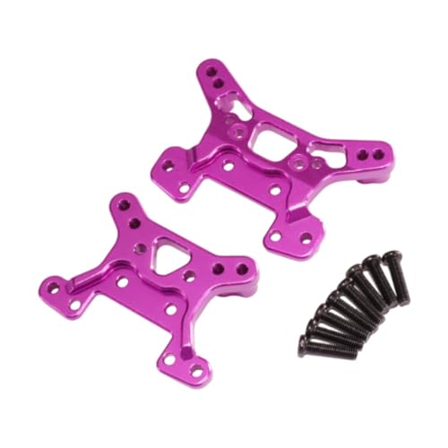 Fenteer Aluminiumlegierung vordere und hintere Stoßdämpfer, RC -Autoschockhalterungen, Profi, Ersatz für Wltoys 1/14 1/12 RC -Autoteile Skalierungen, Lila von Fenteer