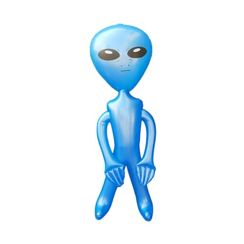 Fenteer Aufblasbare Alien-Requisiten, aufblasbare PVC-Puppe, lustige Alien-Figuren, aufblasbares Spielzeug für Bar, Weltraum, Themenparty, Festival-Dekoration, Blau, L von Fenteer