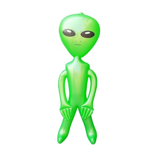 Fenteer Aufblasbare Alien-Requisiten, aufblasbare PVC-Puppe, lustige Alien-Figuren, aufblasbares Spielzeug für Bar, Weltraum, Themenparty, Festival-Dekoration, Grün, L von Fenteer