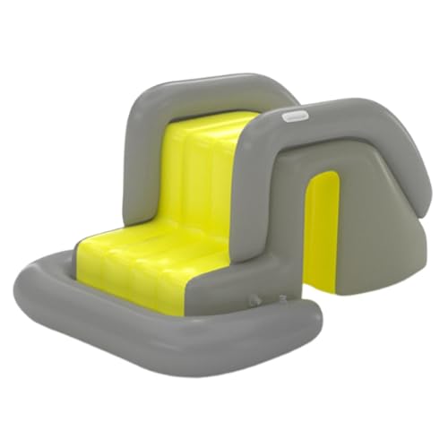 Fenteer Aufblasbare Rutsche, einfach aufzublasen, verbreiternde Stufen, im Freien, Schwimmbad, Spielzeug, Pool, Wasserrutsche für Park, Hof, Balkon, Gelb von Fenteer