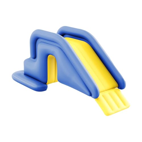 Fenteer Aufblasbare Wasserrutsche, strapazierfähig, für, professionell, aufzubauen, PVC, praktisches Zubehör, für den Innen- und, Dunkelblau von Fenteer